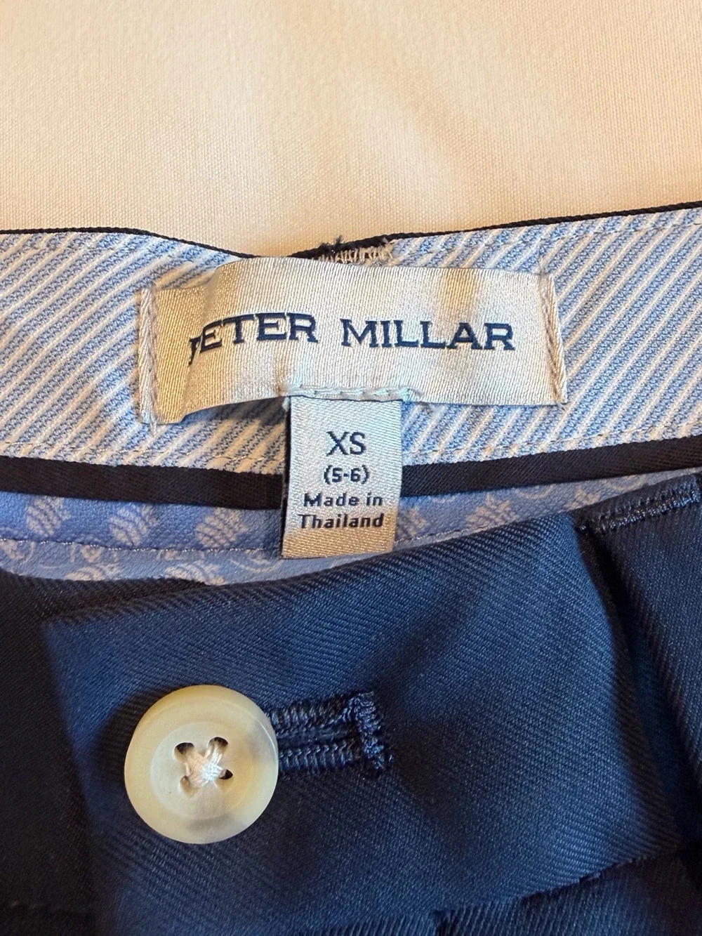 Peter Millar Navy Flat-Front Performance Shorts